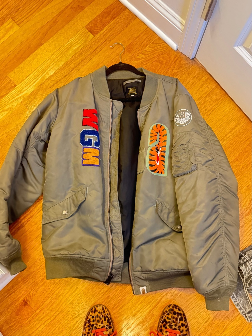 A Bathing Ape shark MA-1 Bomber jacket XL